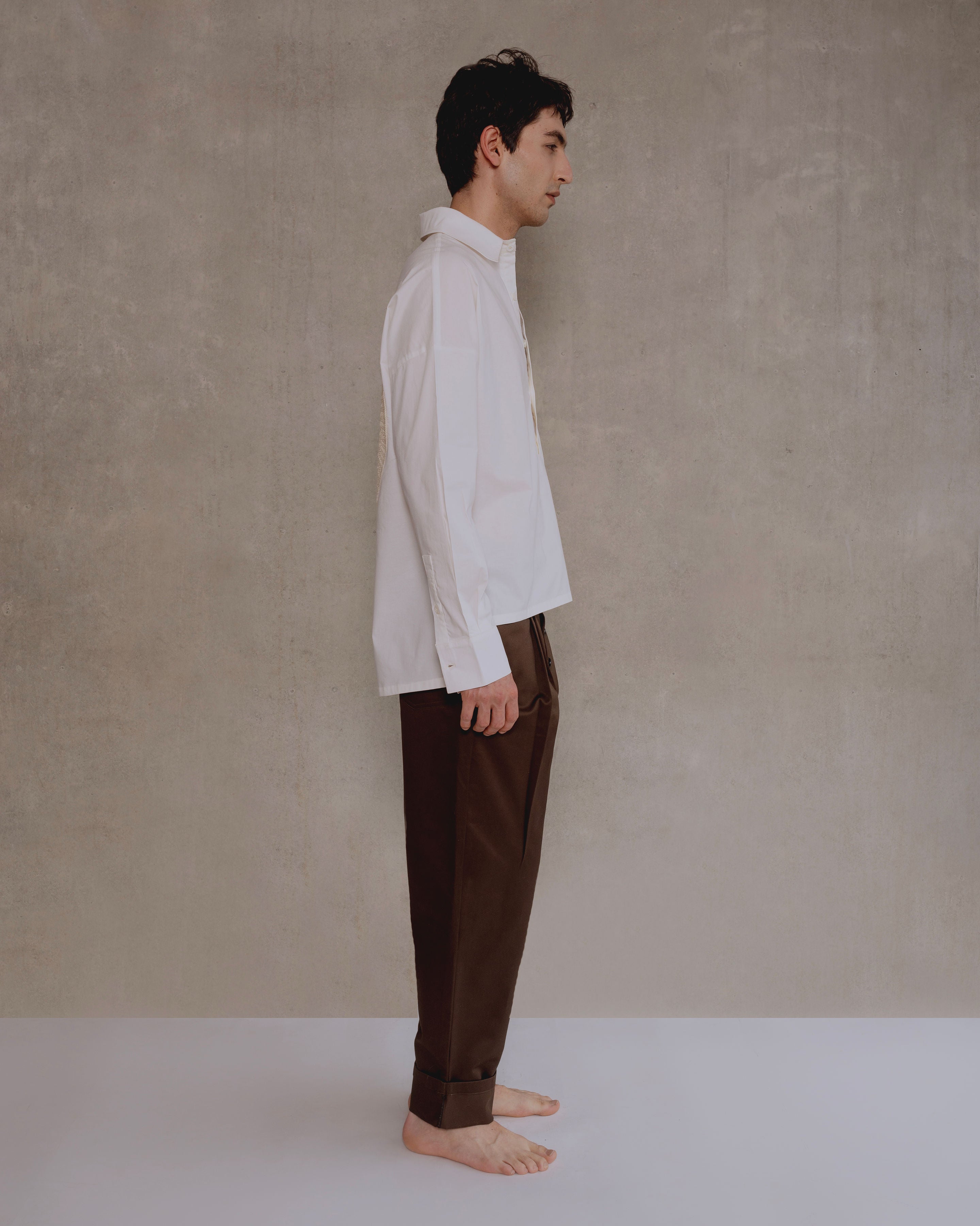 camisa blanca tejido crochet