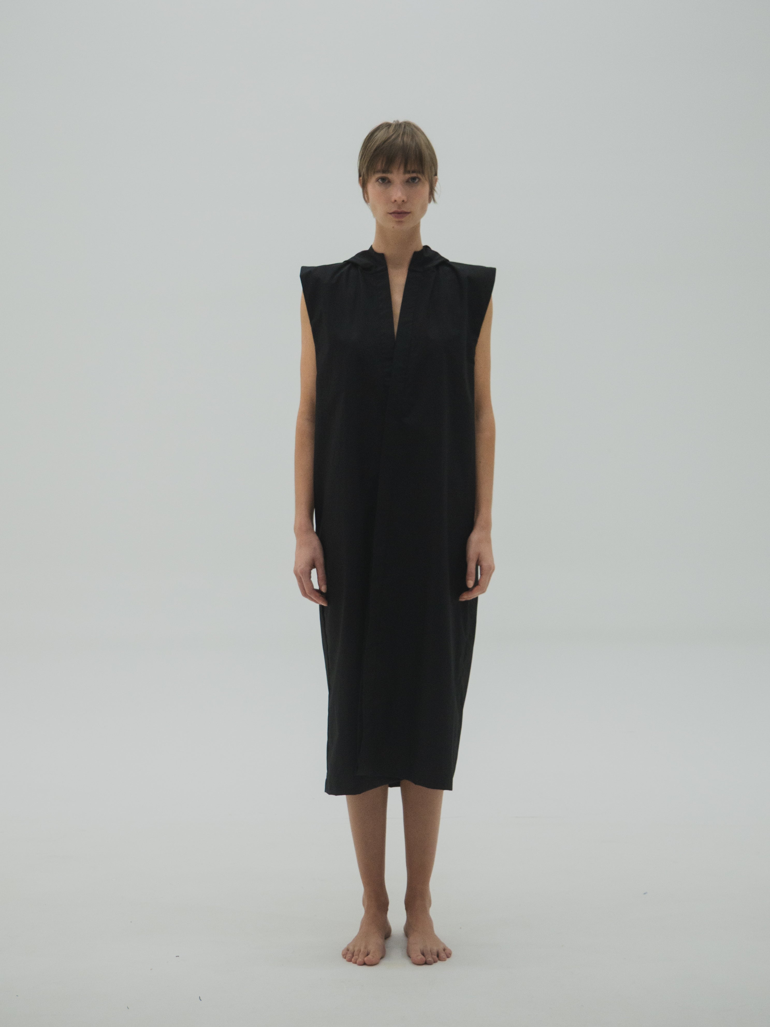 Hooded shirt-dress Woman