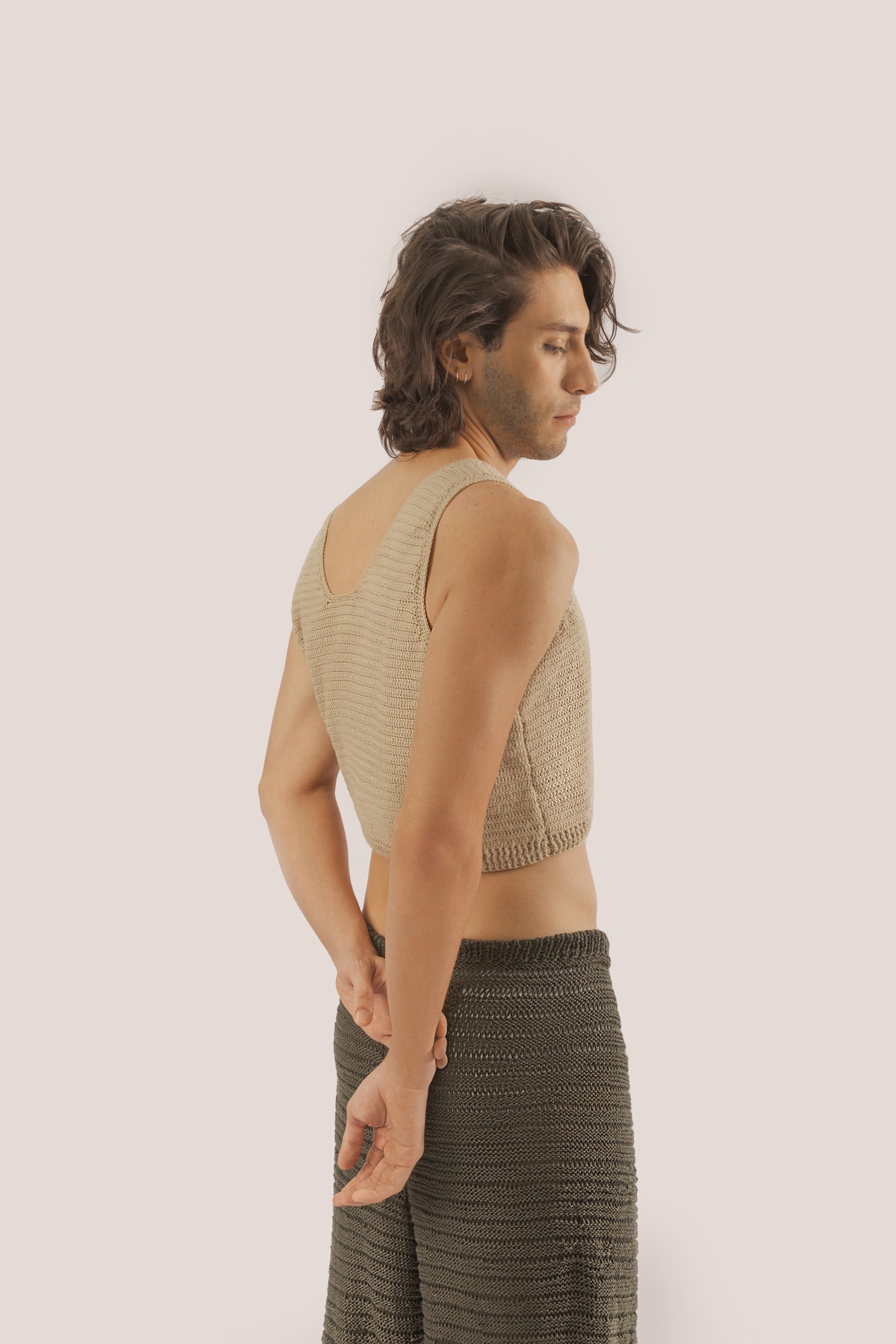 pantalon tejido verde