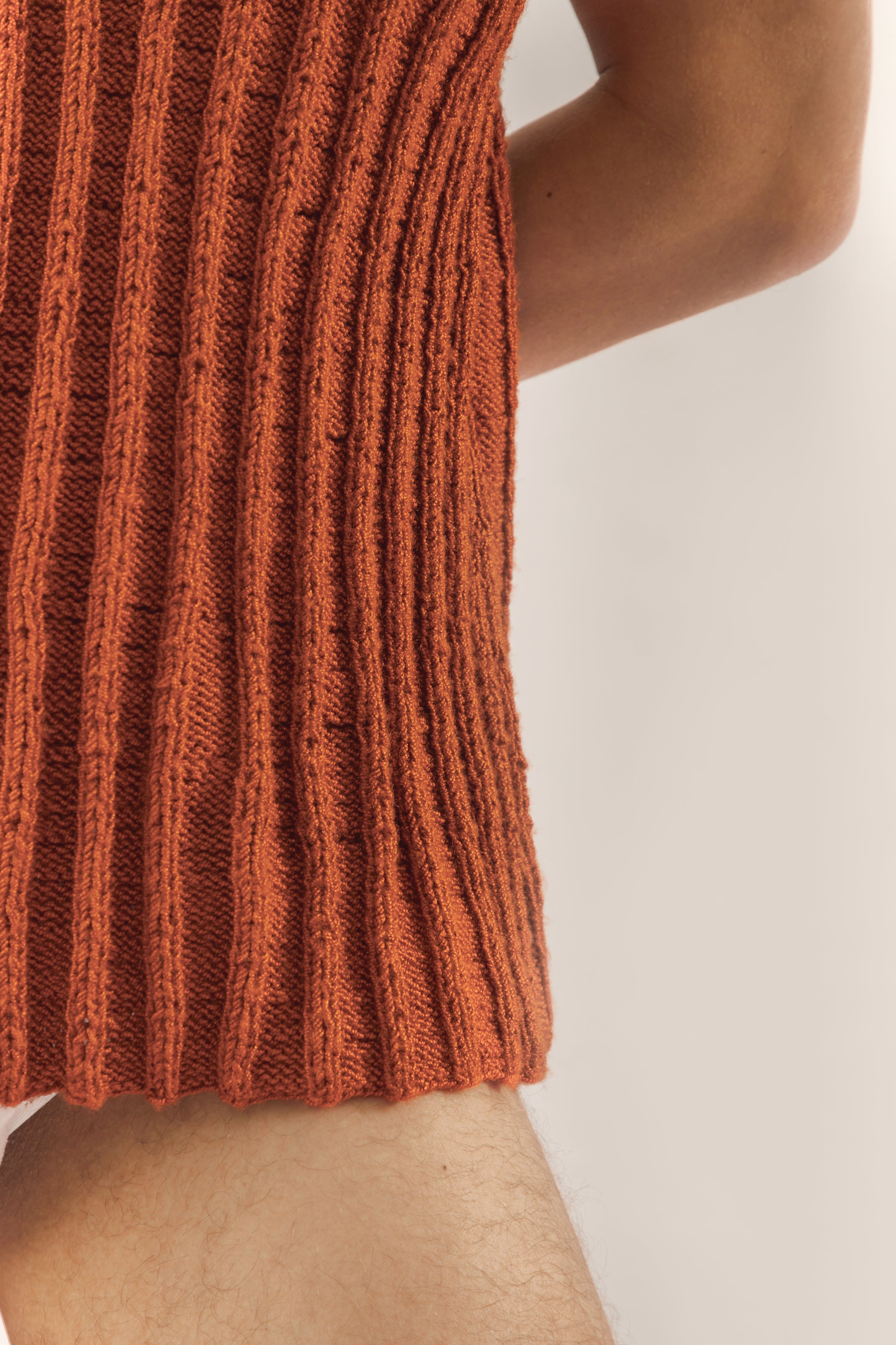 camisilla tejida color naranja